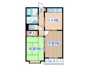 ﾎﾜｲﾄｷｬｯｽﾙ宮城野萩大通りの物件間取画像